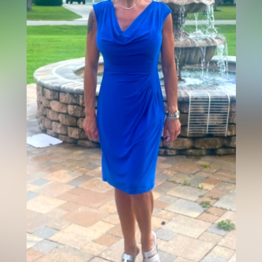 Elegant Blue Women's Dress